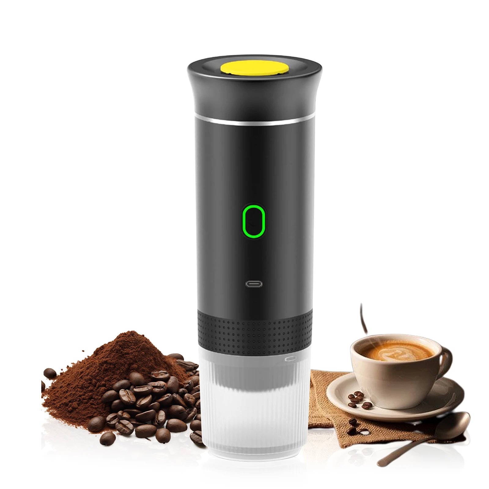 Machine à café expresso électrique portable sans fil, 3 en 1, voiture et maison, cafetière de camping, capsule de poudre, cafetière de voyage