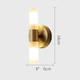 Indoor Wall Lamp LED Warm White Modern Brass Up Down Wall Sconce Decorative Light Fixture 110-240V 5W for Bedroom Bathroom Living Room