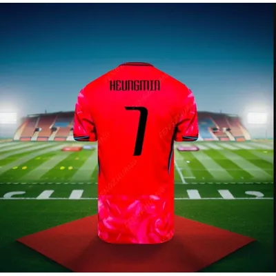 2025-2026 South Korea Home Shirt Heungmin 7 Outdoor Quick Dry Soccer Jersey Unisex Summer Classic