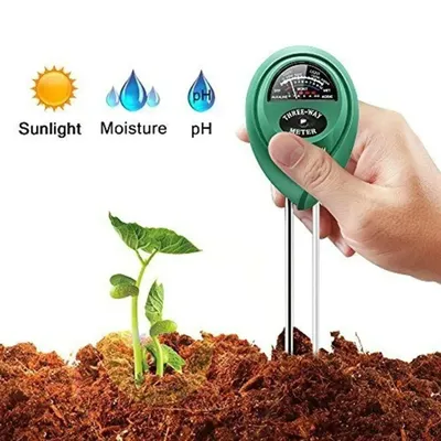 3 In1 Soil Water Moisture Sunlight PH Meter Acidity Humidity Light PH Test Garden Plants Flowers
