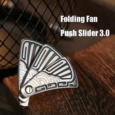 MUYI&MOTEDC 2.0 Magnetic Mini Folding Fan Adult Decompression Toy Fan Push Slider Magnetic Suction