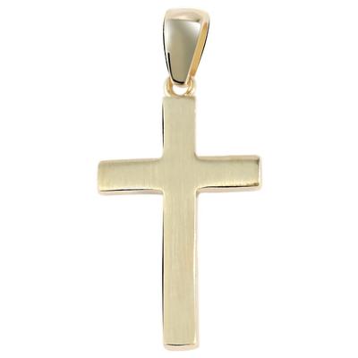 Ketten-Anhänger ADELIA´S "Neuheit 2025 - hochwertiger Kreuz Anhänger aus 333 Gold", gold, Schmuckanhänger, Damen, Gelbgold 333-Gold, Gelbgold 333, Gold Image