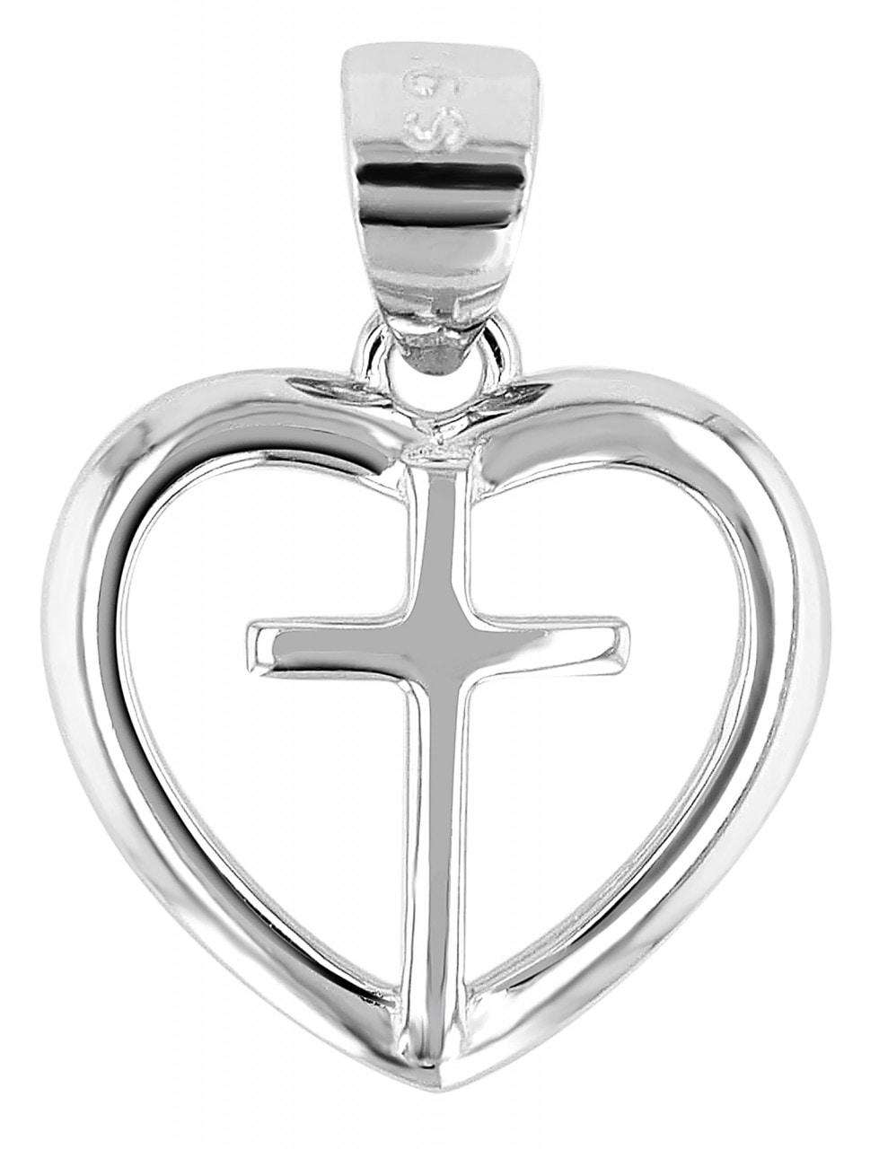 Kettenanhänger ADELIA´S "stilvoller Herz Anhänger aus 925 Sterling Silber", silber, Schmuckanhänger, Damen, Silber 925 (Sterlingsilber), Kettenanhänger Image