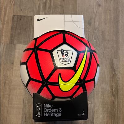 Nike Other | Brand New 25th Anniversary Nike Premier League Soccer Ball Nike Ordem 3 Heritage | Color: Red | Size: 5