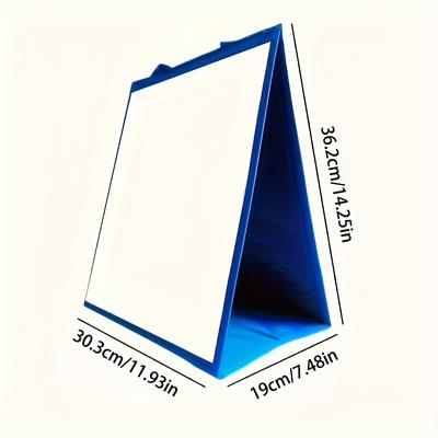 TEMU Hoojojo Double-sided Wipeable Desktop Whiteboard - Portable, Foldable, , Absorbent Writing Board For Home And Office Use, Whiteboard For Desk Image