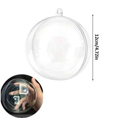TEMU 1set Transparent Balls, Diy Hanging Transparent Plastic Balls, Christmas Balls Ornaments, Gift For Crafting Your Own Diy Holiday Decorations & Gifts Image