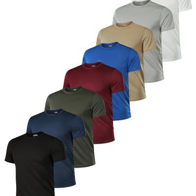 TEMU 8 Men's Crew Neck T-shirts, Solid , Breathable And Quick-drying, Suitable For Fitness And Running Image