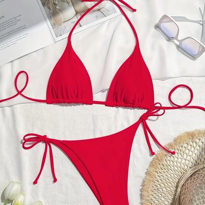 TEMU Semman July Special Women' Color Sexy Bikini Swimsuit Set Image