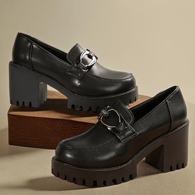 TEMU Fashionable Women's New 2024 Style Slip-on Comfortable High-heeled Shoes, Simple And .