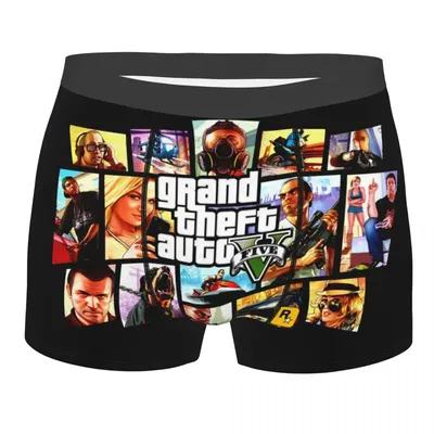 Benutzer definierte Grand Theft Auto Adventure Spiel Unterwäsche Männer atmungsaktive Gta Boxer Slips Shorts Höschen weiche Unterhose für Homme Image