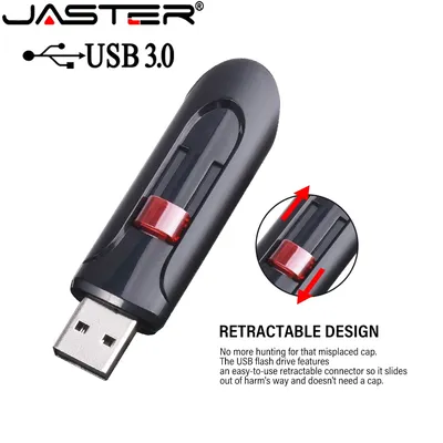 Skalierbares Hochgeschwindigkeits-USB-3.0-Stick 128 GB 64 GB Flash-Laufwerk 32 GB Schwarz Image