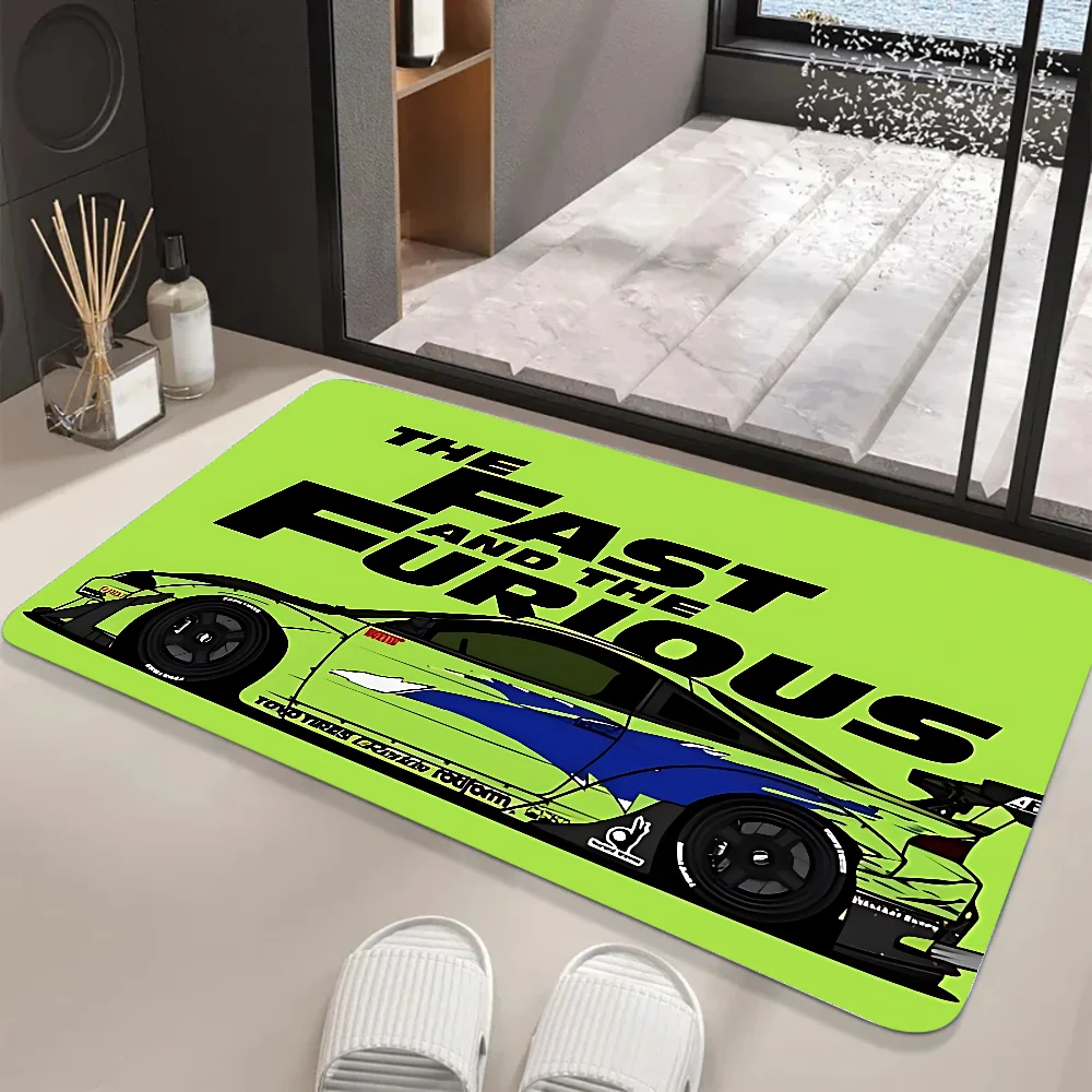 JDM Auto-Fußmatte, grafisch bedruckt, Flanell-Fußmatten für Badezimmer, Küche, Eingang, Teppich, Heimdekoration Image