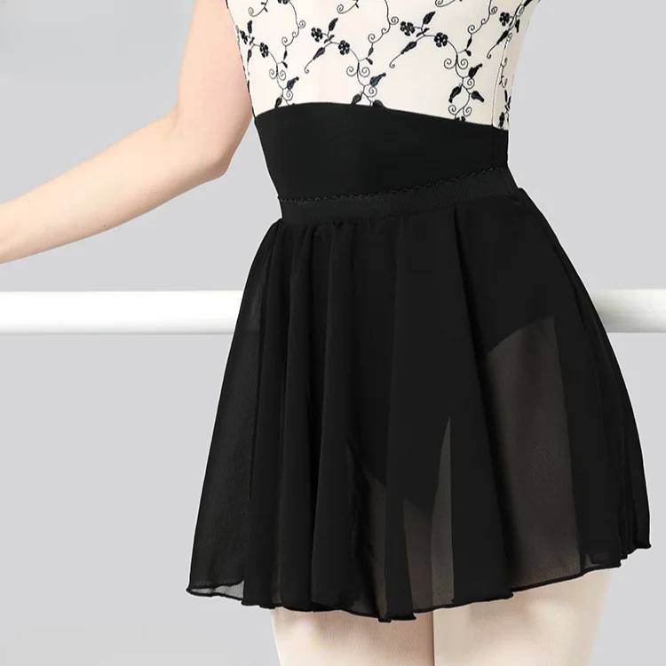 Erwachsene Tutu Weibliche Tanz Praxis Röcke Mini Rock Gaze Rock Kinder Tanzen Kurzen Rock mit Chiffon Elastische Taille Rock Image