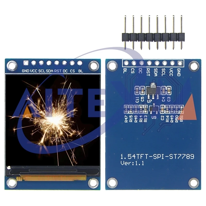 1,54 Zoll 1,54 Zoll Vollfarb-TFT-Display-Modul HD IPS LCD LED 240 x 240 SPI-Schnittstelle ST7789 für Arduino Image