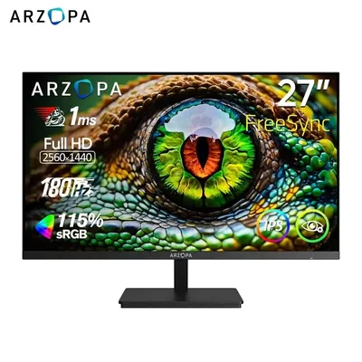 Neuer arzopa 27inch 180hz 2k fastips qhd pc monitor 1ms freesync gaming monitor, m1rc