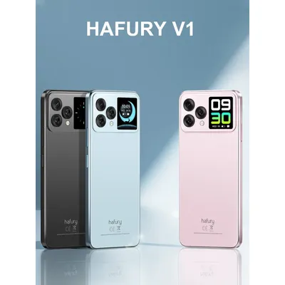 Cubot Hafury V1, Smartphone Android, 16 GB RAM (8 GB + 8 GB), 256 GB ROM (Unterstützung für 1 TB Erweiterung), Dual-Bildschirm, 64-MP-Kamera, 32MP-Selfie-Kamera, NFC, globale Version, 4G handy, phone,