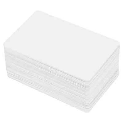 50 Pcs Dual Side Printable Card PVC White Plastic Ink Jet Blank Business Cards Credit