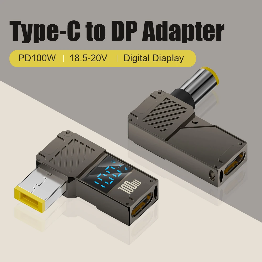 Adattatore di alimentazione PD100W tipo C Tipo C USB maschio a connettore femmina CC Adattatore di alimentazione jack per canna di ricarica per dispositivo di ricarica di tipo C
