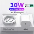APPLE Originale 30W Caricabatterie Rapido Tipo C Per Iphone 16 15 14 13 12 11 Pro Max Mini X XS XR Plus Cavo Lightning Ricarica Veloce Senza Fili Magsafe