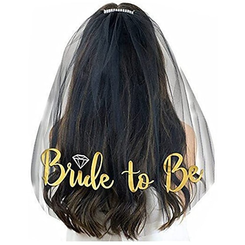 Carnevale 2026 Accessori per la festa di addio al nubilato FUTURA SPOSA Carnevale Velo da sposa con pettine Adulti Per donna Halloween Carnevale Matrimonio Addio al nubilato Addio al Nubilato Costume