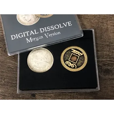 Digital Dissolve (Morgan Version) Magic Tricks Close Up Magia Coin Visually Transposition Magie