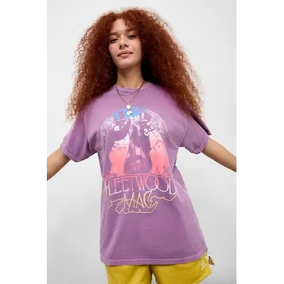 UO Fleetwood Mac Penguin Dad T-Shirt - Purple S at Urban Outfitters