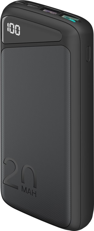 Goobay Schnelllade-Powerbank 20.000 mAh (USB-C™ PD, QC 3.0) - Leistungsstarke Powerbank mit Statusanzeige, Quick Charge-kompatibel Image
