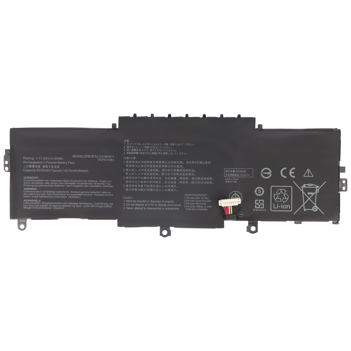 AccuCell Akku passend für ASUS ZenBook 14 UX433FA-A5045R, Li-Polymer, 11,55V, 4330mAh, 50Wh Image