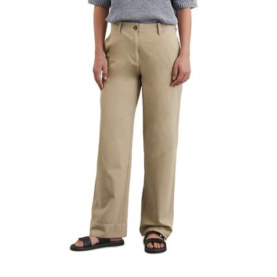Chinohose MARC O'POLO "aus Baumwolle-Leinen-Mix", Damen, Gr. 46, Normalgrößen, beige (summer sand), Obermaterial: 88% Baumwolle, 12% Leinen, unifarben, casual, weit normal, Hosen Image