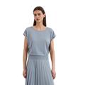 Jerseykleid MARC O'POLO "und plissiertem Rock", Damen, Gr. XL, Normalgrößen, nordic sea, Obermaterial: 72% Lyocell, 28% Polyester; Futter: 100% Nicht verfügbar, unifarben, regular fit normal, Rundhals, Kurzarm, Kleider