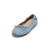 Ballerina MARC O'POLO "aus softem Ziegenleder", Damen, Gr. 40, blau (light blau), Obermaterial: 100% Leder (Ziege), unifarben, Schuhe