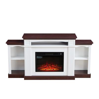 Electric Fireplace TV Stand for 70 inch TV,23 inch Fireplace with Mantel,TV Stand with Remote Control
