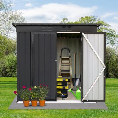 6 ft. W x 4 ft. D Metal Outdoor Storage Shed (24 sq. ft.)