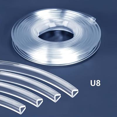 TEMU 118-inch Long Transparent U-shaped Bag Guards -pvc Silicone Crash Guards, Sealing And Avoidance, Suitable For Tables, Chairs, Cabinets, Door , , Perfect Christmas Party Decoration Supplies
