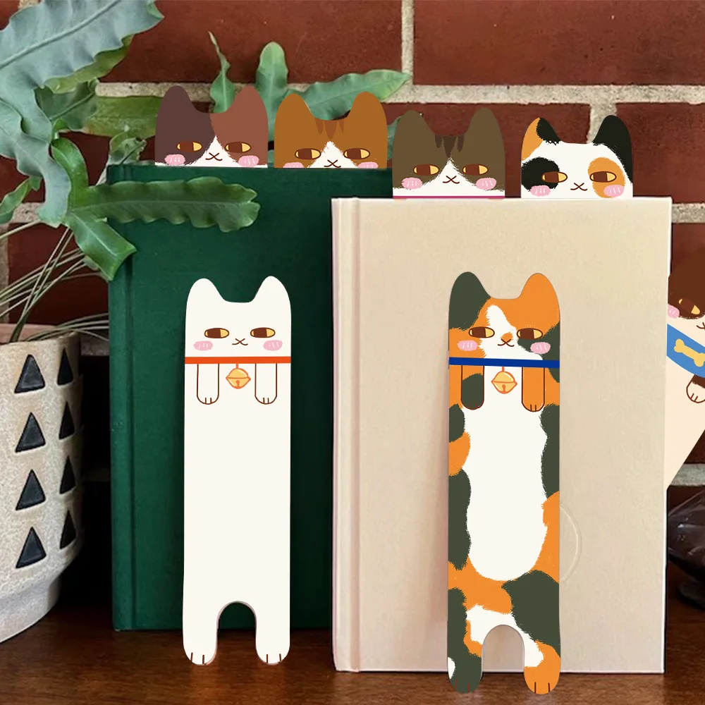 30Pcs Doppelseitige Muster Katze Lesezeichen Studenten Lesen Bücher Kennzeichnung Papier Karten Bücher Büro Liefert Dekorative DIY
