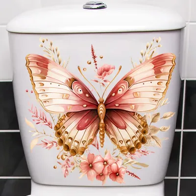 Schmetterling Toiletten aufkleber Wanda uf kleber Toiletten deckel WC Kühlschrank Haupt dekoration Image