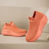 2024 neue Mode orange Damen Laufschuhe große Größe 42 atmungsaktive Socken Schuhe Trainer Frauen