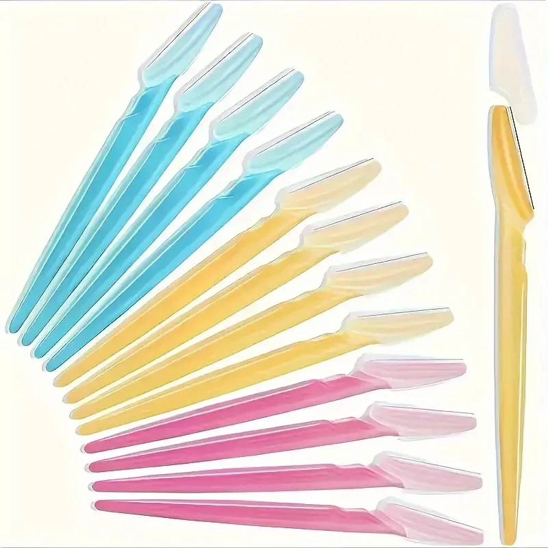 3/4/10Pcs Augenbraue Trimmer Gesicht Klinge Rasierer Tragbare Augenbraue Epilation Haar Entfernung Sicherheit Augenbraue Schneiden Frau make-up-Tools Image