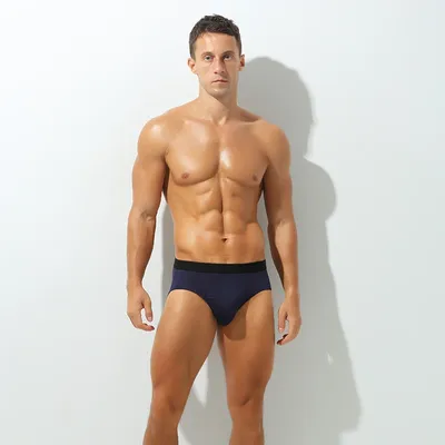 Herrenunterwäsche, modale Herren-Slips, atmungsaktive, bequeme und sexy Jugend-Shorts mit mittlerer Taille Image