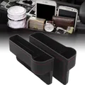Scatola portaoggetti per riempimento spazi vuoti per seggiolino auto Scatola portaoggetti multifunzione per fessure per auto Organizzatore Portabicchieri per telefono con tasca per scheda a fessura