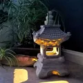Wildoda intensifie la lumière solaire extérieure de 62 Statue, décor de jardin japonais, lanterne de jardin du Vermont, lumière LED scintillante