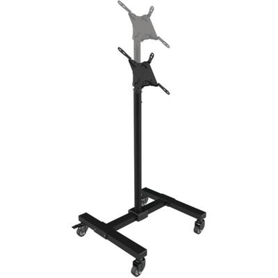 Eaton Tripp Lite Series Mobile Tv Stand - Adjustable, 13" To 42" Tvs And Monitors, Locking Casters, Black - Cart - For Interactive Flat Panel / Lcd Display - Aluminum, Steel - Black