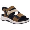 Sandale JOSEF SEIBEL "Estelle 06", Damen, Gr. 40, kastanienbraun, kombiniert, Leder, klassisch, Schuhe, Komfortschuh, Sandalette, Klettschuh mit Fußbett