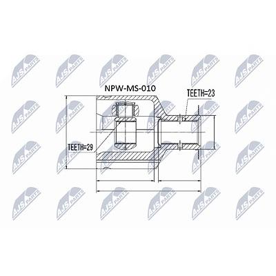 Nty Gelenksatz, Antriebswelle [Hersteller-Nr. NPW-MS-010] für Mitsubishi Image