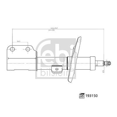 Febi Bilstein Stoßdämpfer [Hersteller-Nr. 193150] für Citroën, Opel, Peugeot, Toyota, Vauxhall Image
