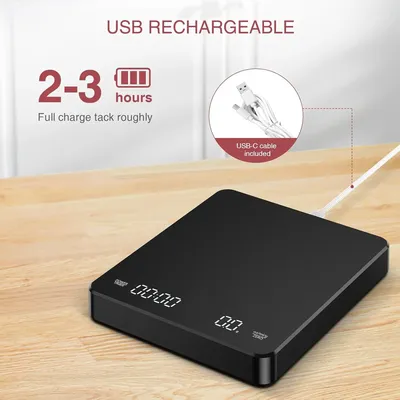 Household electronic kitchen scale, high-precision digital coffee scale with timer, small platform