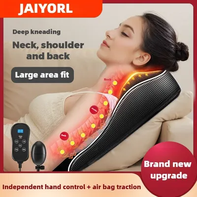 Manufacturer Direct Electric Shiatsu Head Neck Cervical Ttraction Body Massager Car Back Pillow with
