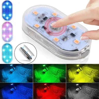 Wireless Car LED Touch Lights Magnetic Interior Light Auto Door Light Roof Ceiling Lamp Reading Lamp