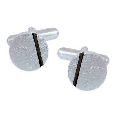 'Harvest Moon' - Modern Sterling Silver Cufflinks