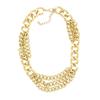 Kette mit Anhänger "Edgy Glam", Damen, Gr. one size, Metall, gold (golden), COLLEZIONE ALESSANDRO, Basic, Halsketten, elegant-rockige Gliederkette aus Metall
